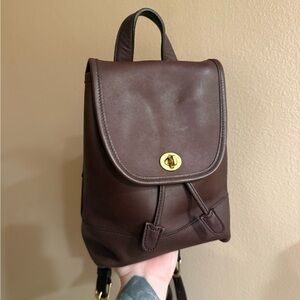 Vintage Coach Daypack 9791 Mahogany leather. 1990's US